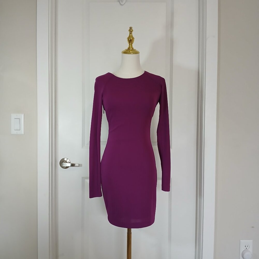 Bebe Bodycon Mini Dress Women's Size XS Purple - Like New